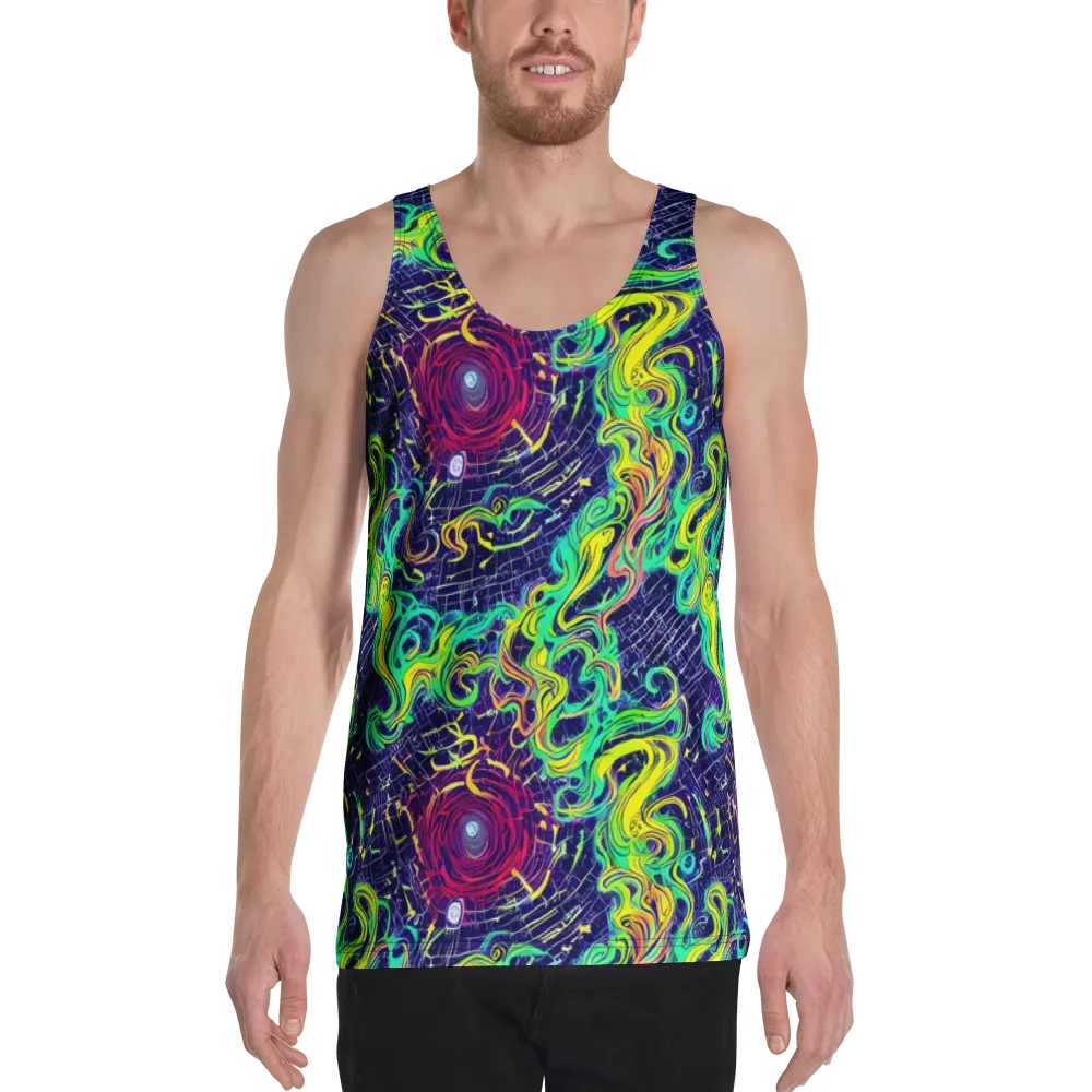 Neon Whirlwind on Men's Tank Top — Front