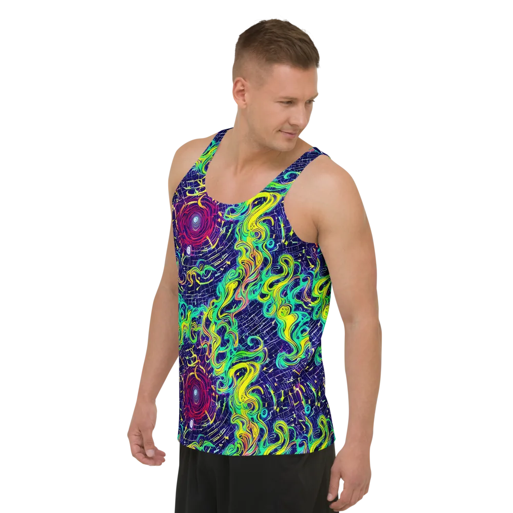 Neon Whirlwind on Men's Tank Top — Left Front