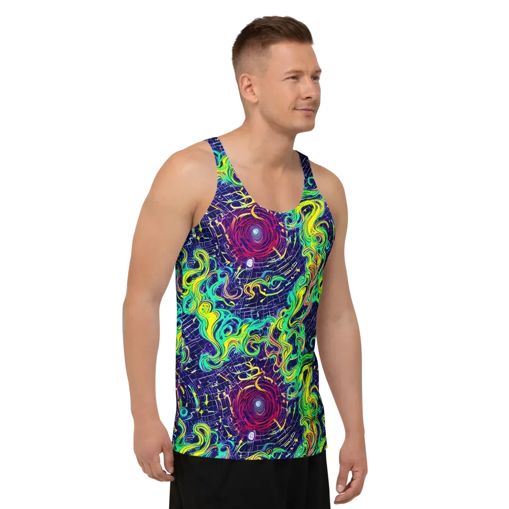 Neon Whirlwind on Men's Tank Top — Right Front