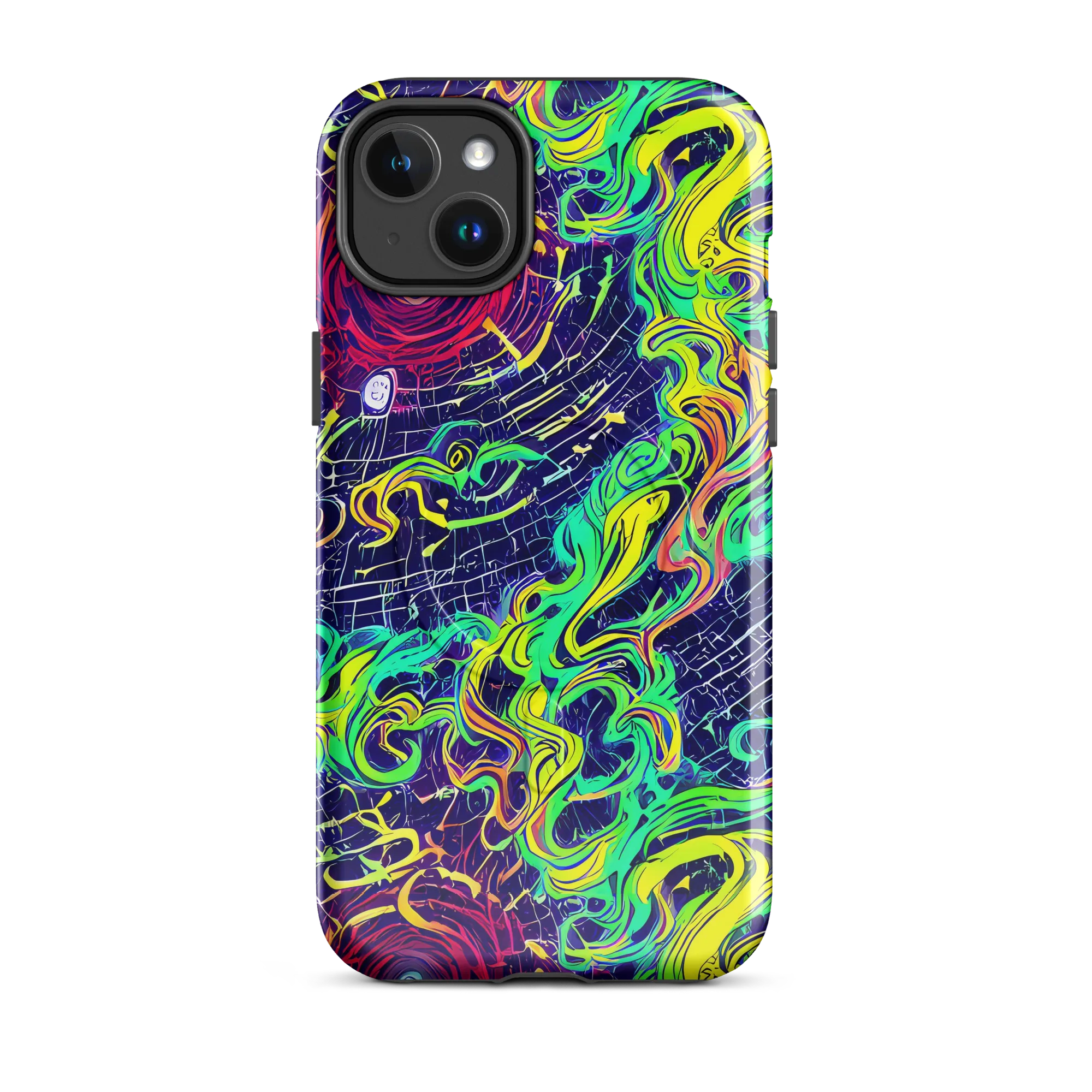 Neon Whirlwind on MagSafe Tough Case for iPhone® — Front