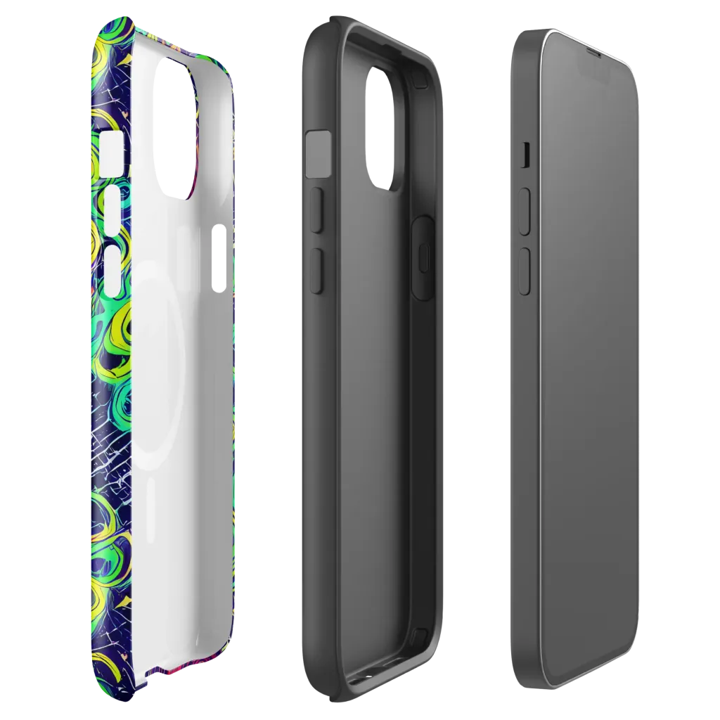 Neon Whirlwind on MagSafe Tough Case for iPhone® — Front