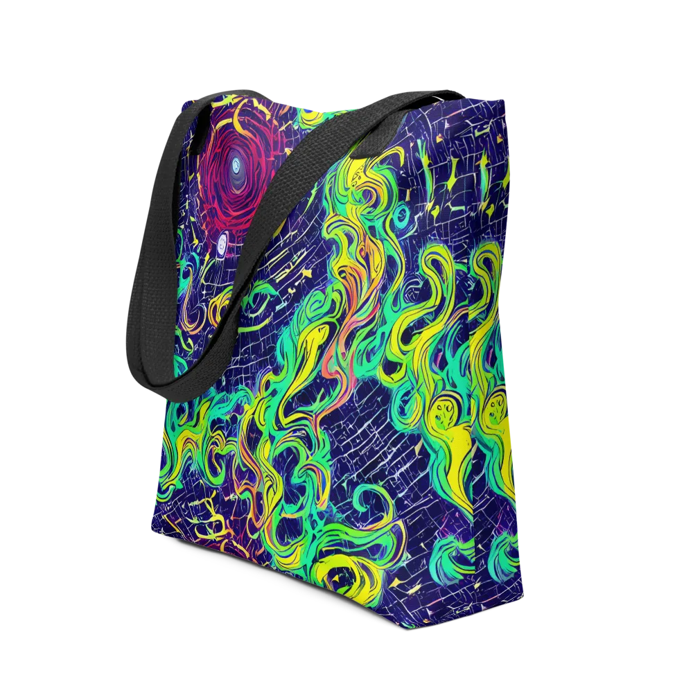 Neon Whirlwind on Tote Bag — Front