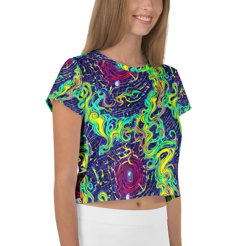 Neon Whirlwind on Crop Tee — Right