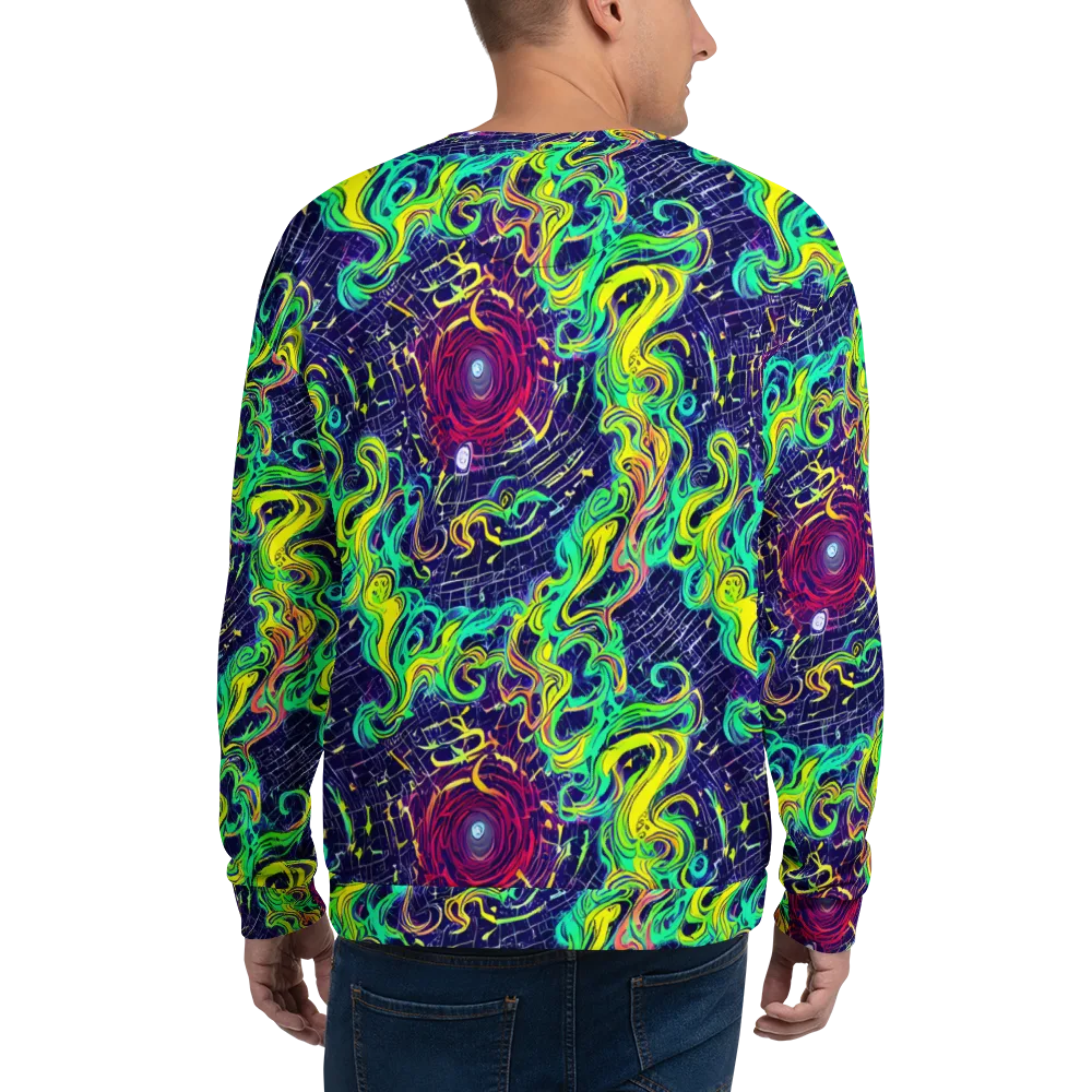 Neon Whirlwind on Sweatshirt — Back
