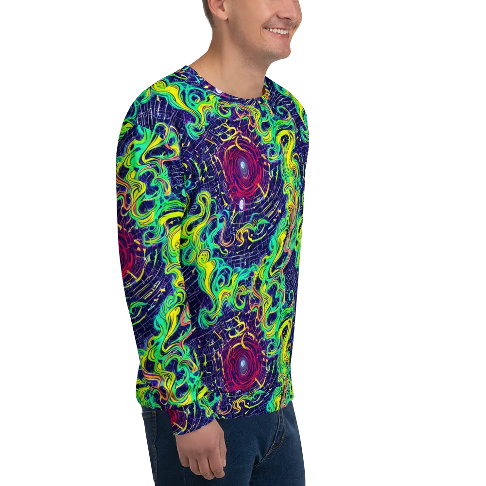 Neon Whirlwind on Sweatshirt — Right Front