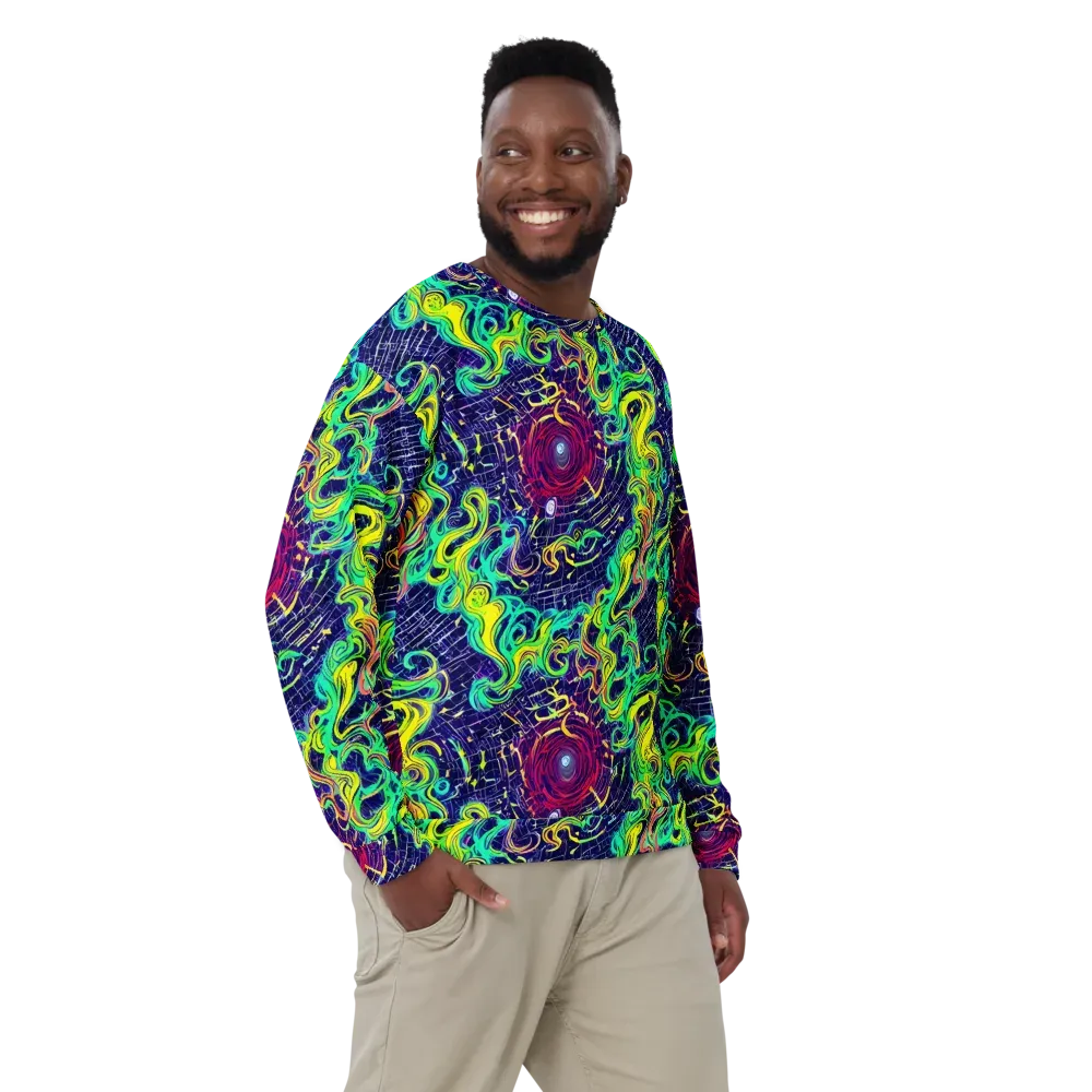 Neon Whirlwind on Sweatshirt — Front