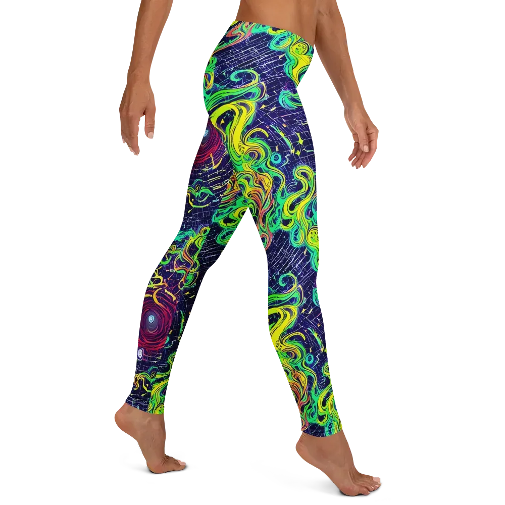 Neon Whirlwind on Leggings — Right