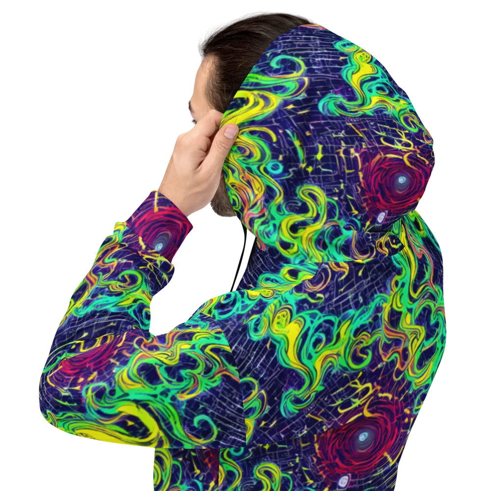 Neon Whirlwind on Hoodie — Back