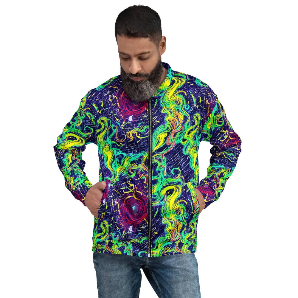 Neon Whirlwind on Bomber Jacket — Front
