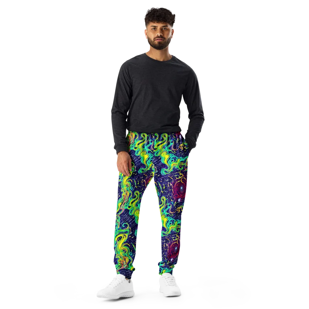 Neon Whirlwind on Men's Joggers — Front