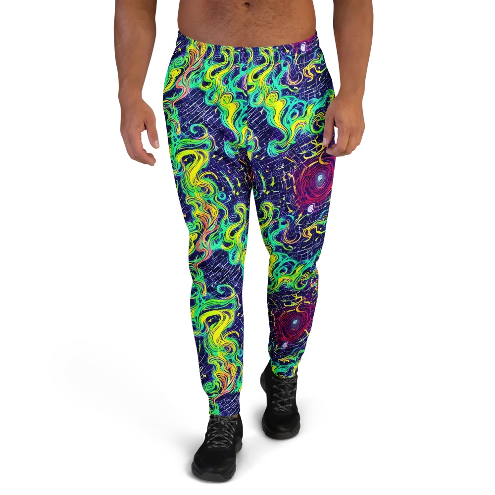 Neon Whirlwind on Men's Joggers — Front