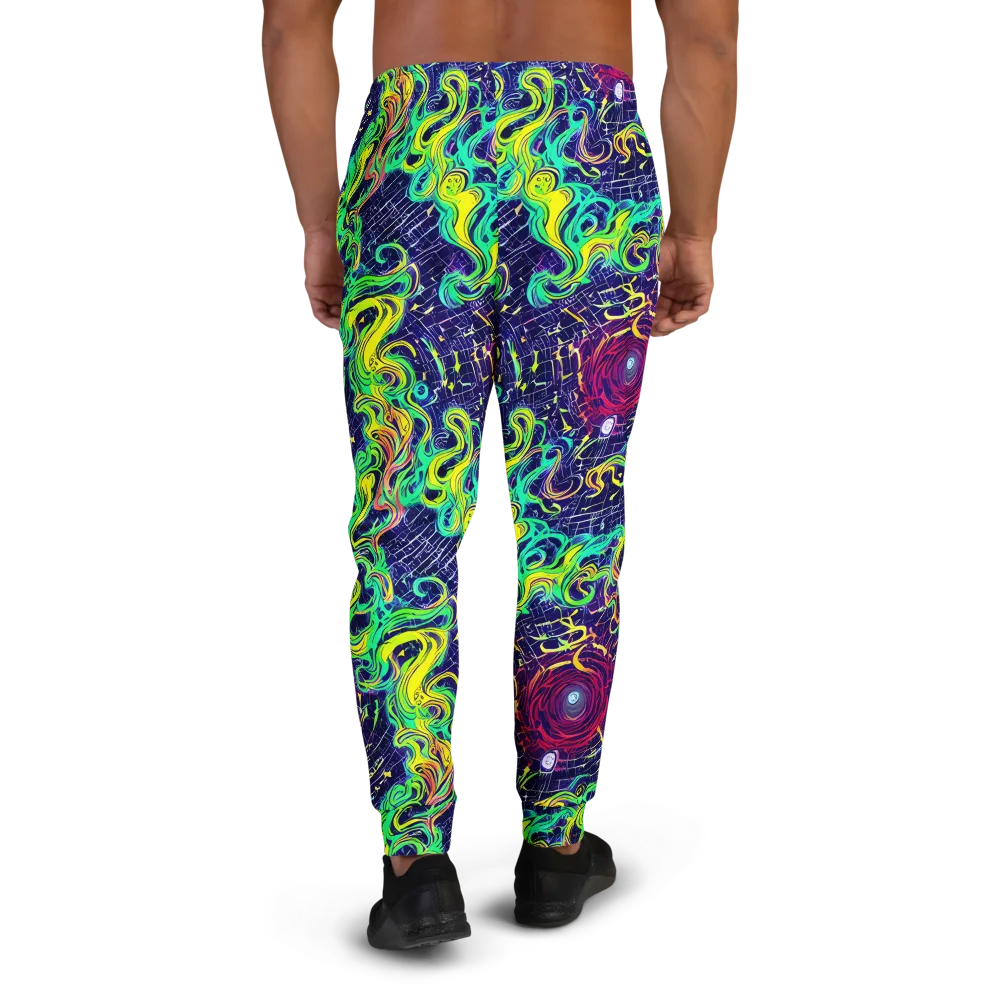 Neon Whirlwind on Men's Joggers — Back
