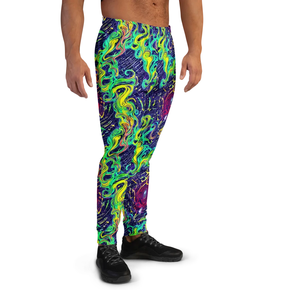 Neon Whirlwind on Men's Joggers — Right