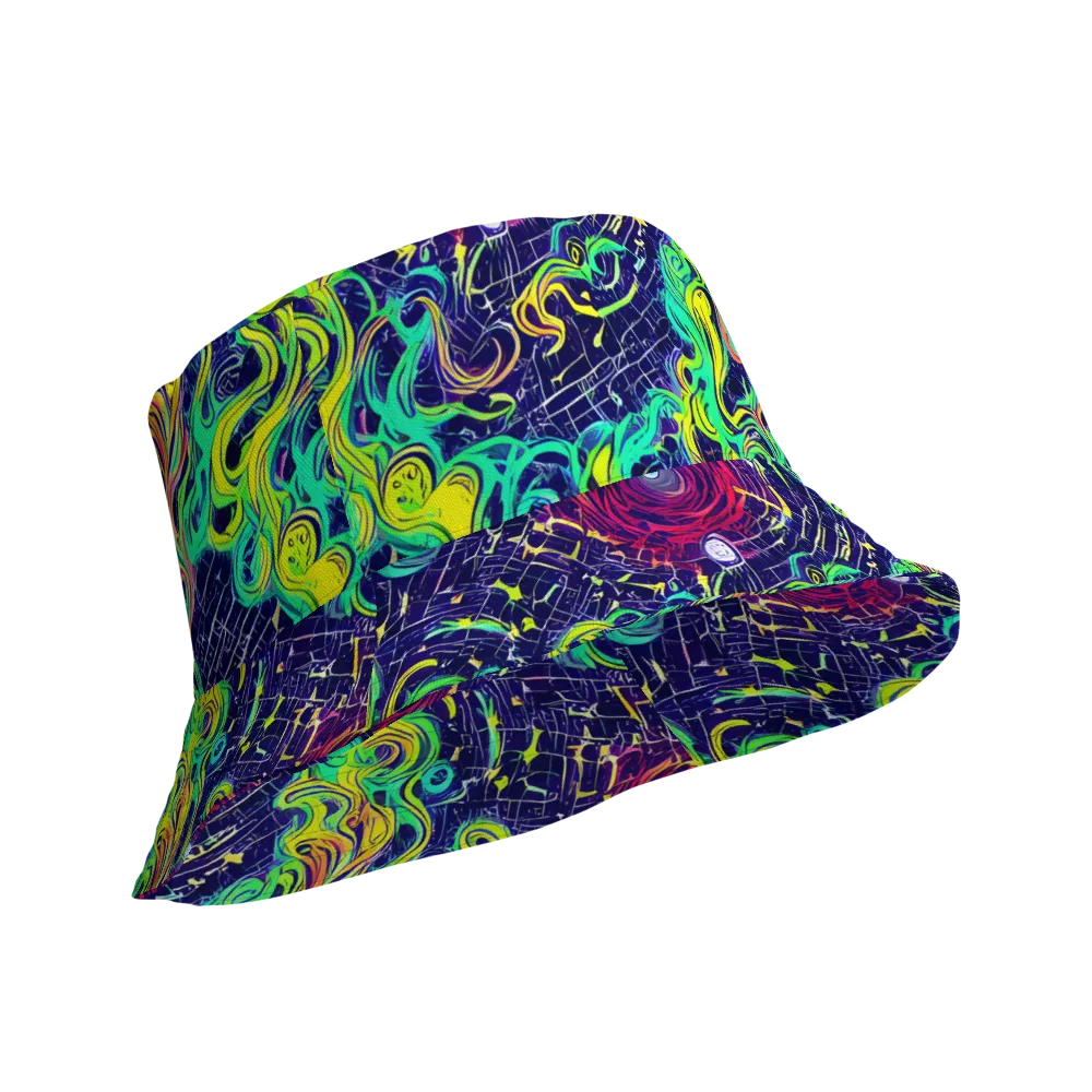 Neon Whirlwind on Reversible Bucket Hat — Product details Outside
