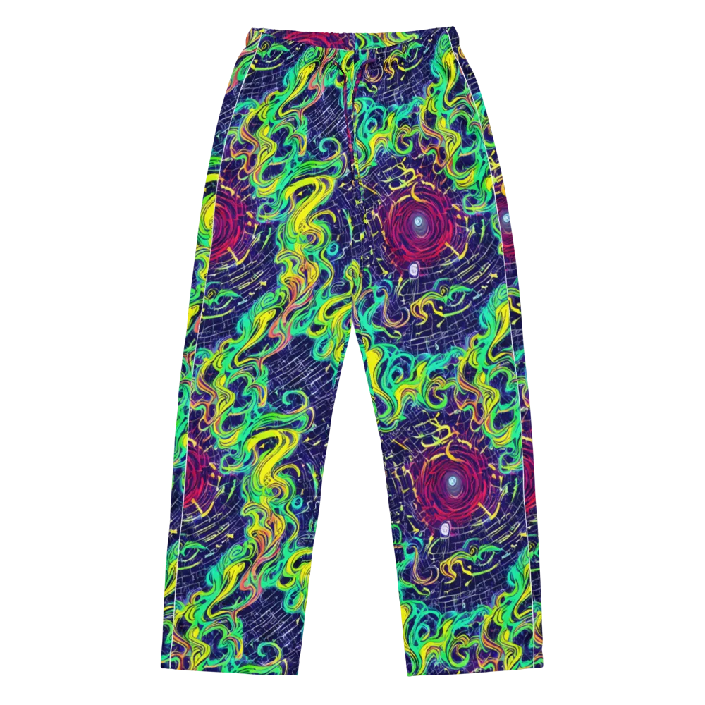 Neon Whirlwind on Women's Pajama Pants — Front
