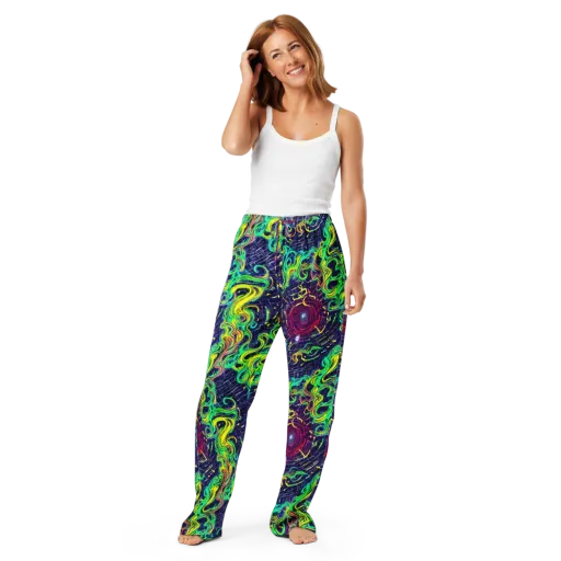 Neon Whirlwind on a Women's Pajama Pants