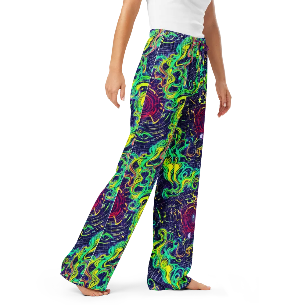 Neon Whirlwind on Women's Pajama Pants — Right Front
