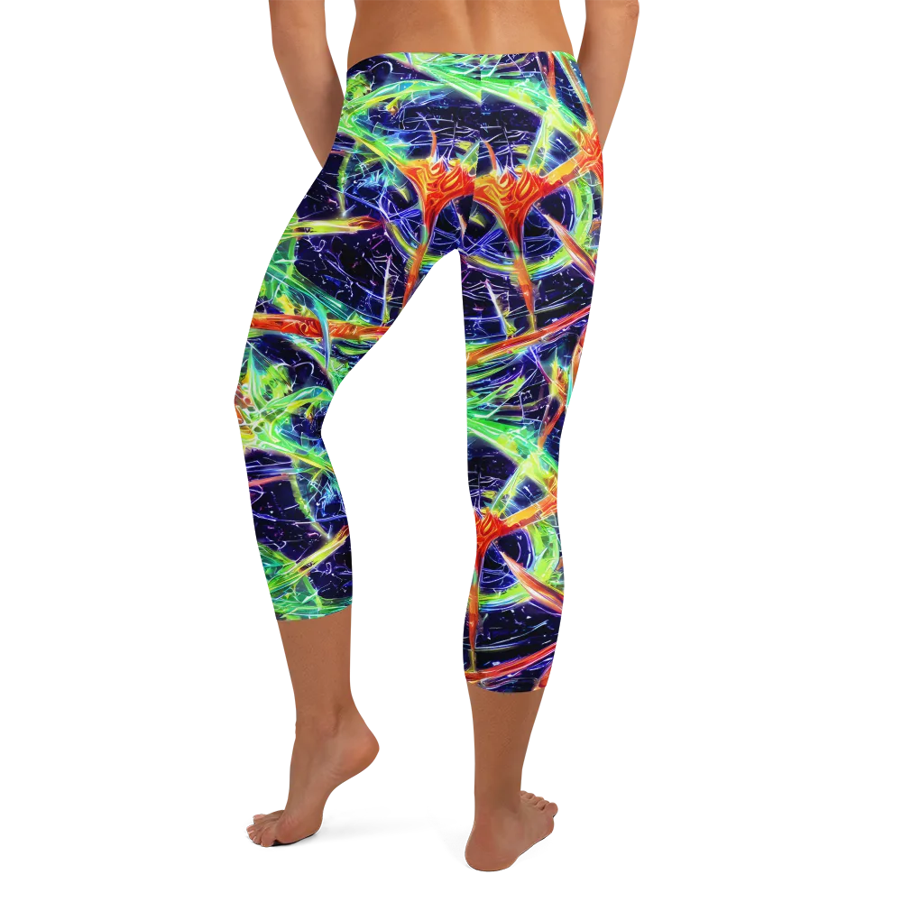 Hypercolor Mosaic on Capri Leggings — Back