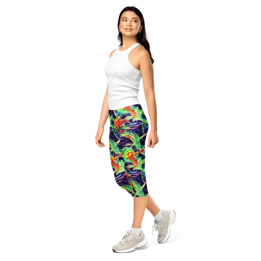 Hypercolor Mosaic on a Capri Leggings