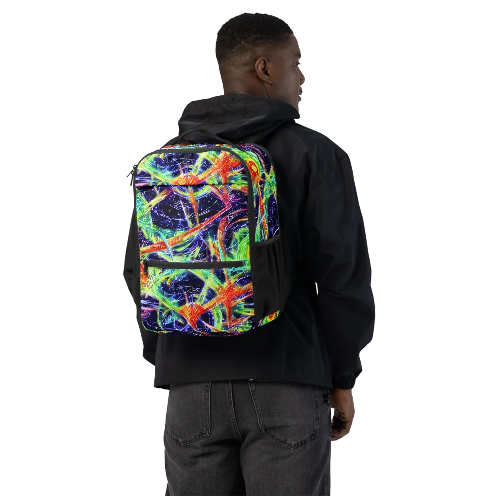 Hypercolor Mosaic on Utility Backpack — Back