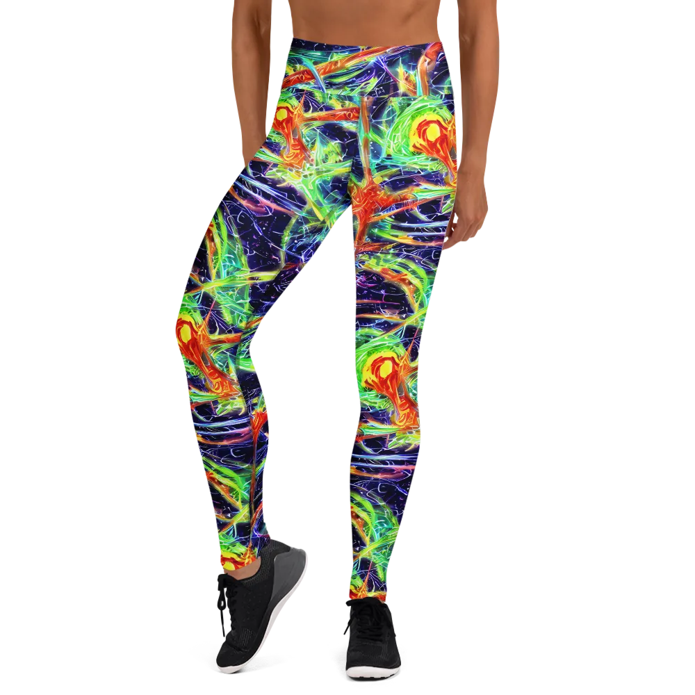 Hypercolor Mosaic on Yoga Leggings — Front