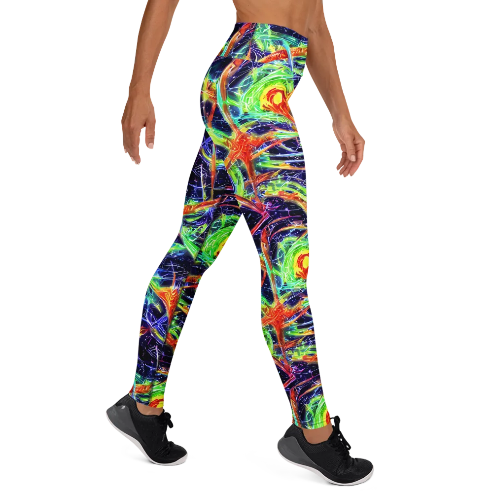Hypercolor Mosaic on Yoga Leggings — Right