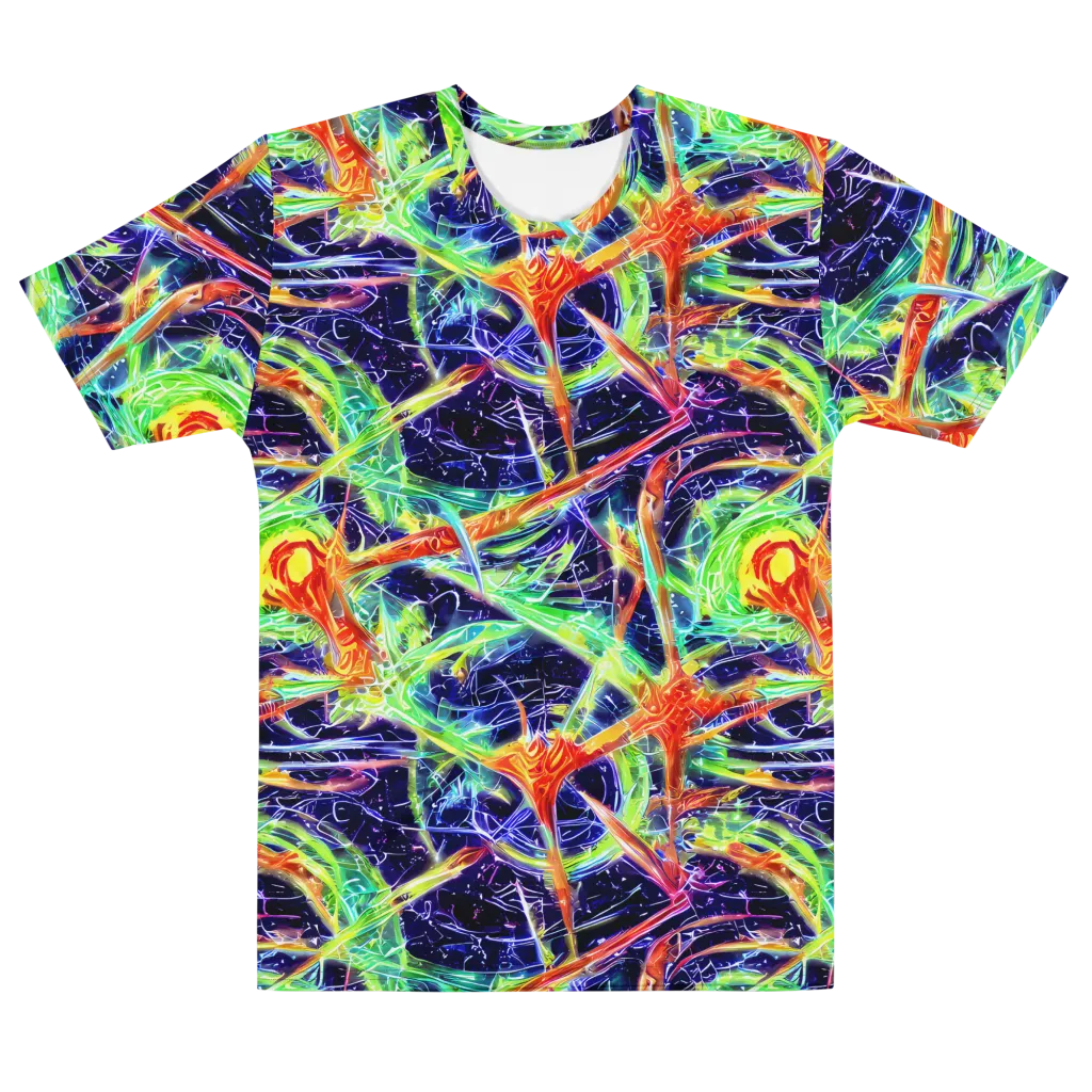 Hypercolor Mosaic on Men's Cotton Crew Neck T-Shirt — Front