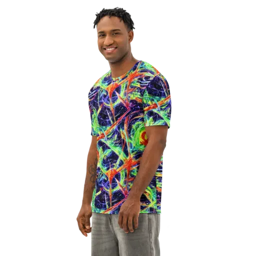 Hypercolor Mosaic on a Men's Cotton Crew Neck T-Shirt