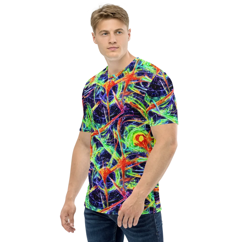 Hypercolor Mosaic on Men's Crew Neck T-Shirt — Left