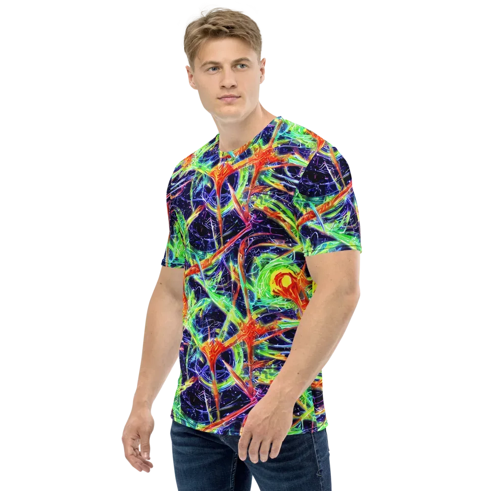 Hypercolor Mosaic on Men's Crew Neck T-Shirt — Left