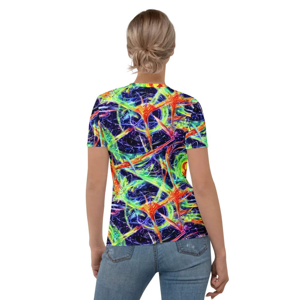 Hypercolor Mosaic on Women's Crew Neck T-Shirt — Back