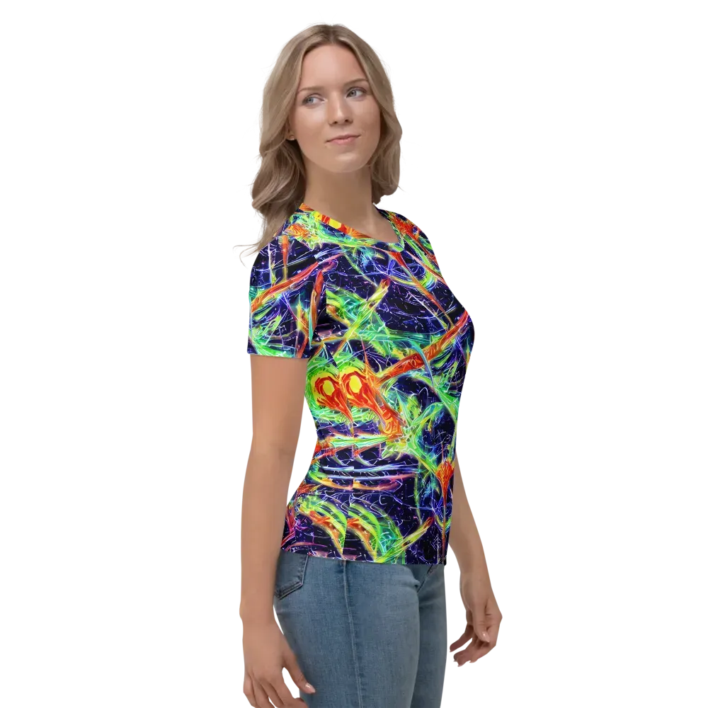 Hypercolor Mosaic on Women's Crew Neck T-Shirt — Right