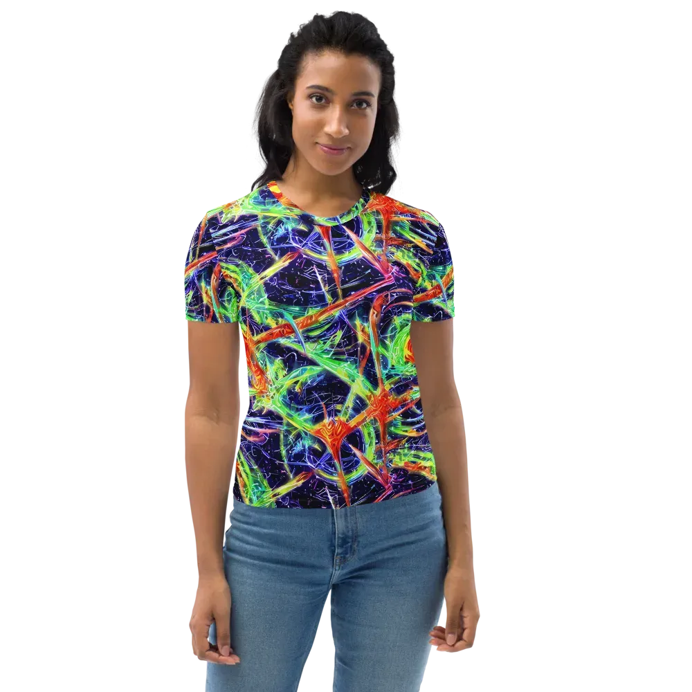 Hypercolor Mosaic on Women's Crew Neck T-Shirt — Front