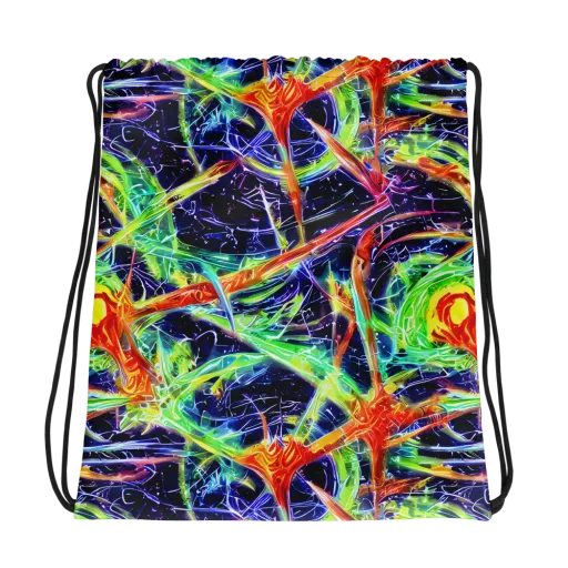 Hypercolor Mosaic on a Drawstring Bag