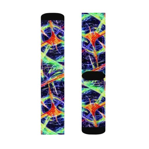 Hypercolor Mosaic on a Socks