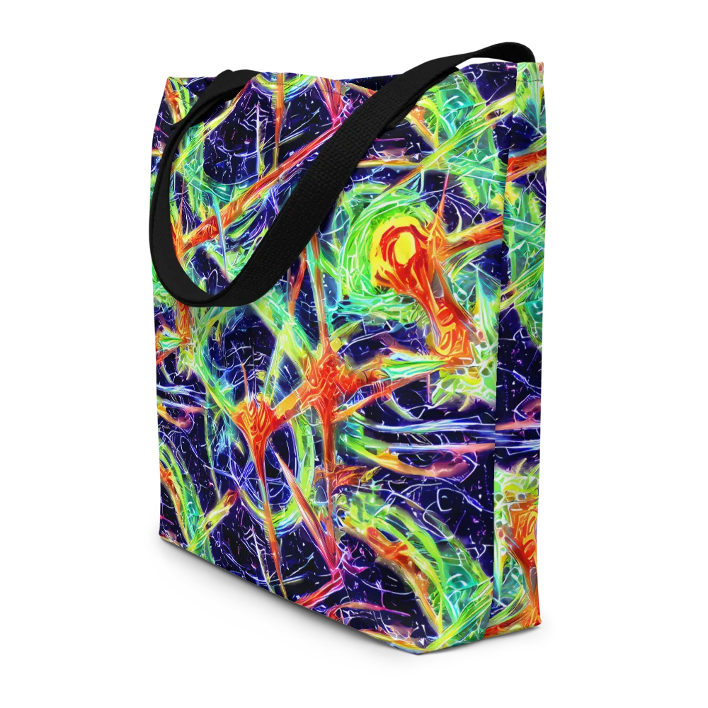 Hypercolor Mosaic on Large Tote Bag W/ Pocket — Front