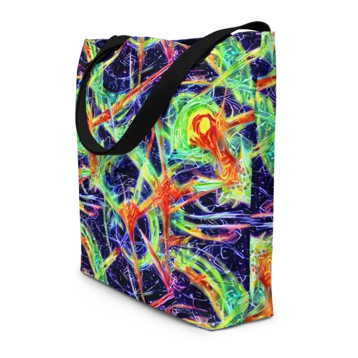 Hypercolor Mosaic on a Large Tote Bag W/ Pocket
