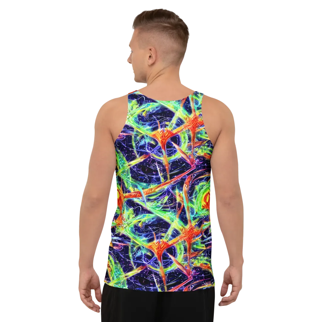 Hypercolor Mosaic on Men's Tank Top — Back