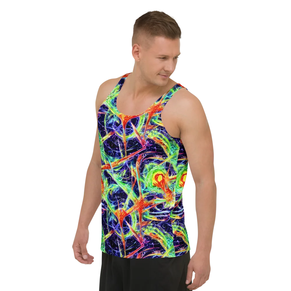 Hypercolor Mosaic on Men's Tank Top — Left Front