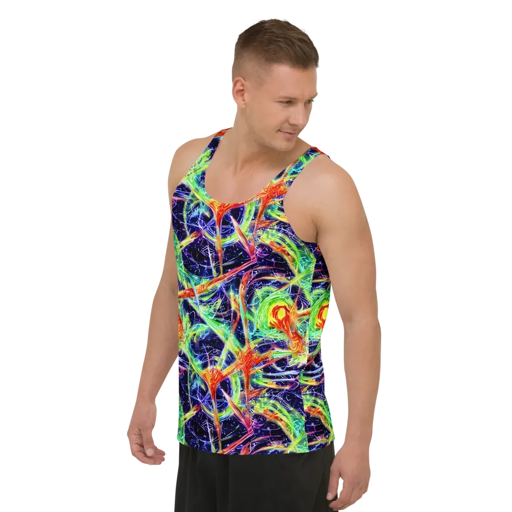 Hypercolor Mosaic on Men's Tank Top — Left Front