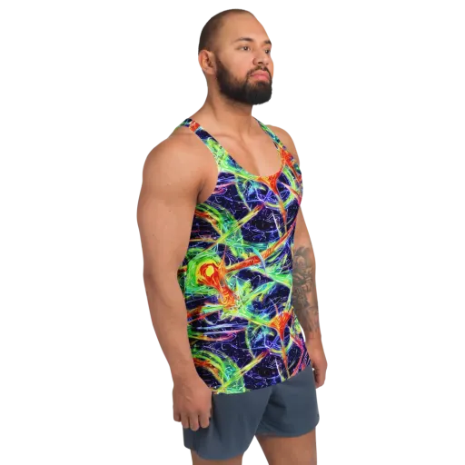 Hypercolor Mosaic on a Men's Tank Top