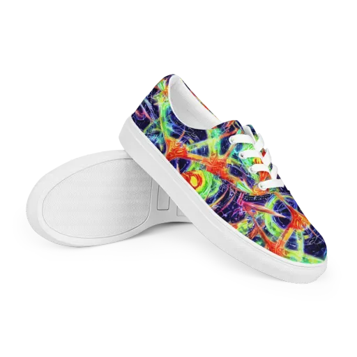 Hypercolor Mosaic on a Men's Lace-Up Canvas Shoes