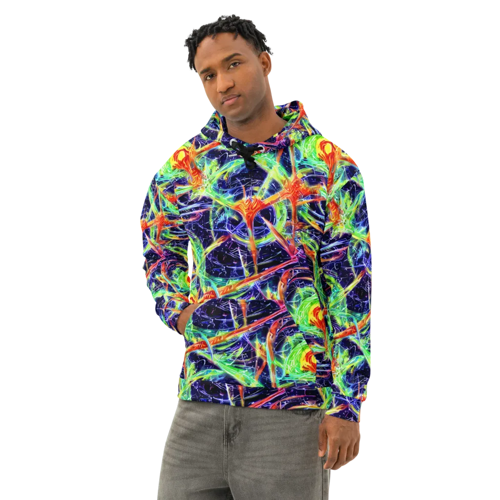 Hypercolor Mosaic on Cotton Hoodie — Left Front