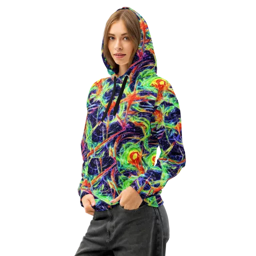 Hypercolor Mosaic on a Cotton Hoodie