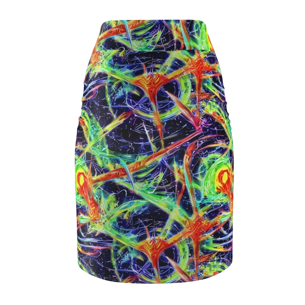 Hypercolor Mosaic on Pencil Skirt — Back