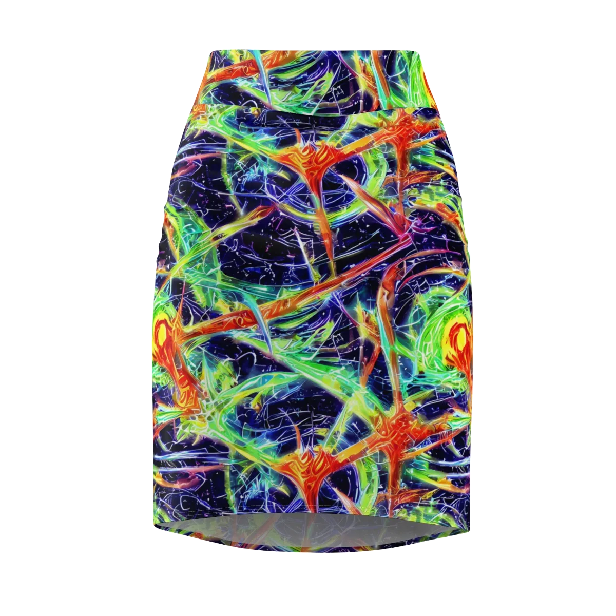 Hypercolor Mosaic on Pencil Skirt — Front