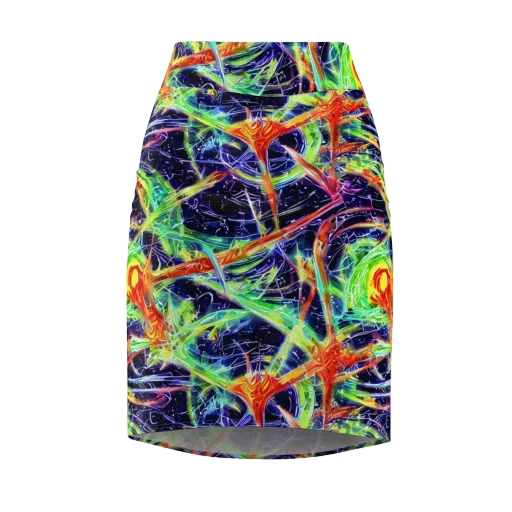 Hypercolor Mosaic on a Pencil Skirt