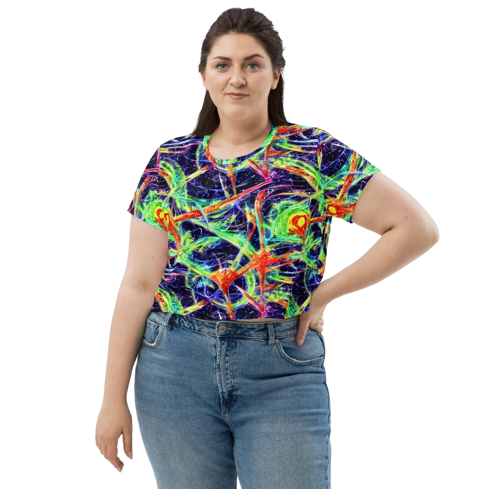 Hypercolor Mosaic on Crop Tee — Front