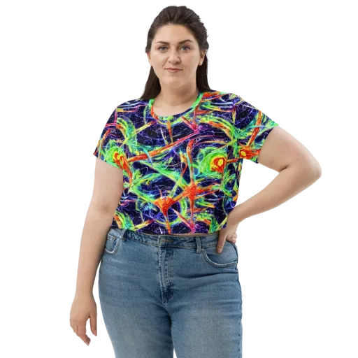 Hypercolor Mosaic on a Crop Tee