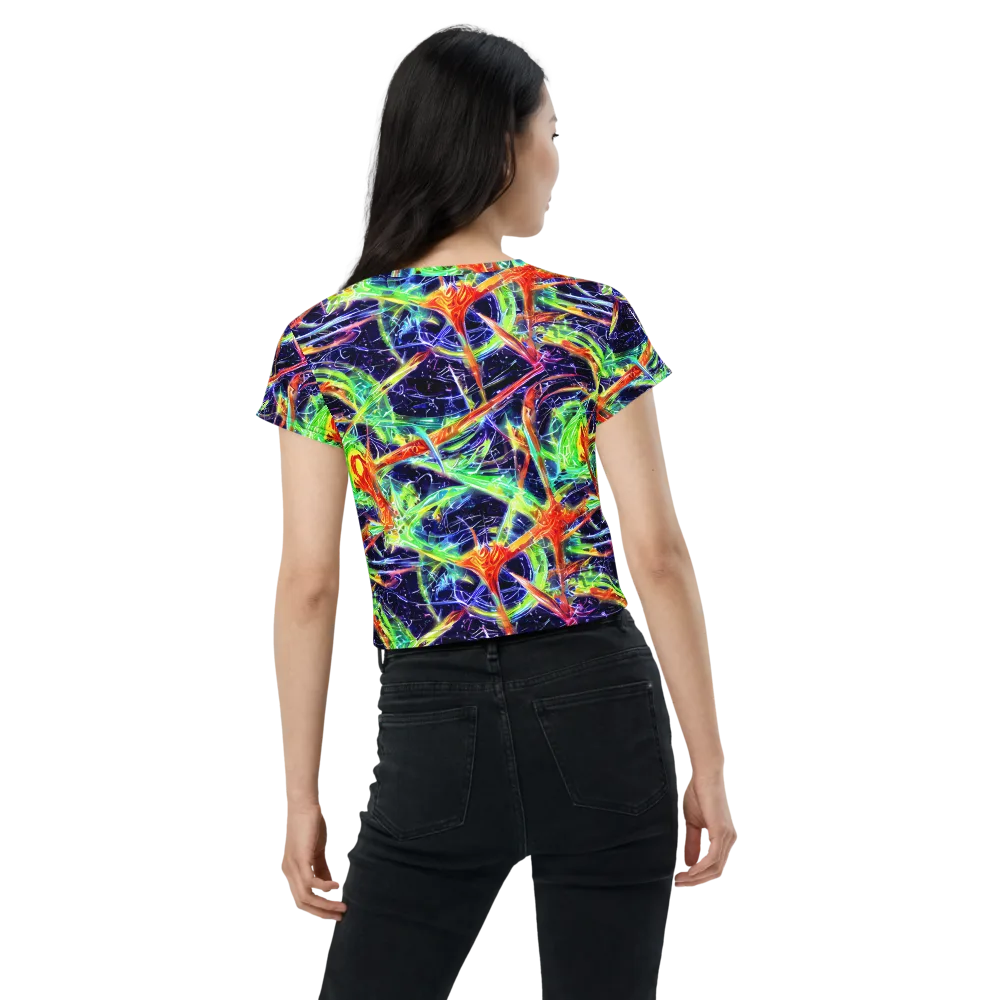 Hypercolor Mosaic on Crop Tee — Back